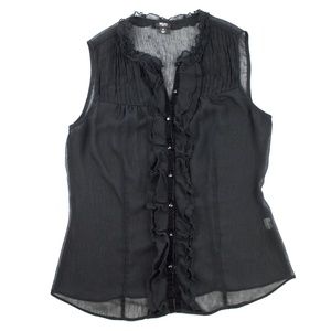 Mossimo | Sheer Black Sleeveless Top